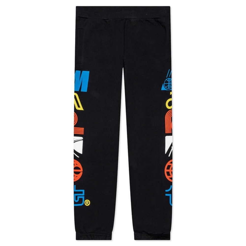 Market S Air Puff Sweats Sweatpants Colorful Graphic Black Joggers Pants